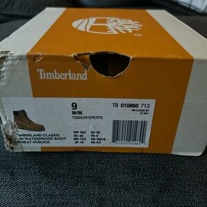 Timberland Boys Toddler Classic Boot Waterproof Wheat nubuck 10860 A7598 Size 9